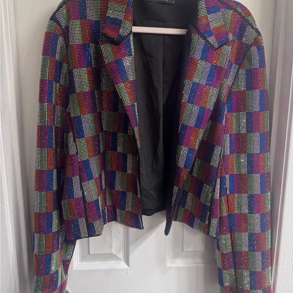 AKIRA Pop Star Rectangle Crop Blazer